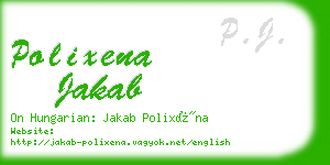 polixena jakab business card